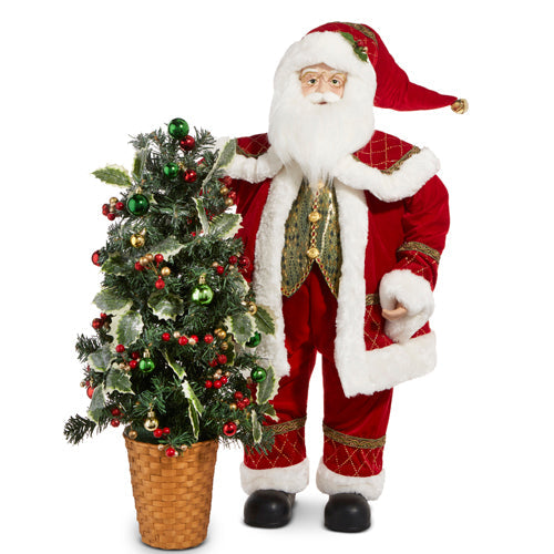 Santa con Árbol 36"